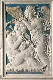1488: Musical angels, low relief by