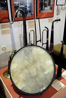 Percussion: Musical instruments. Museum of History and Navigation. Riga