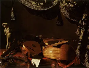 Mandolin: Musical Instruments with Statuette