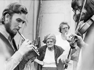 Entertaining: Musicians at the Eisteddfod, Llangollen, North Wales