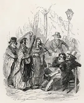 Busking: Musicians in a French park
