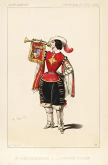 Dollet: A musketeer trumpeter in the comic opera Les