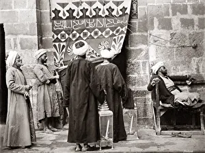 Pray: Muslim men going to pray, Egypt, circa 1880