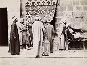 Prayers: Muslim men going to prayers, Cairo, Egypt