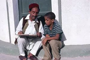 Pupil: Muslim teacher and pupil at Sirte, Libya
