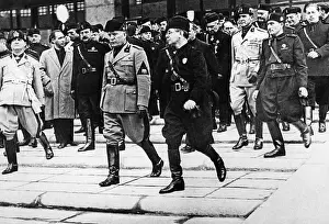Inaugurated: Mussolini at the 13th anniversary of the March on Rome