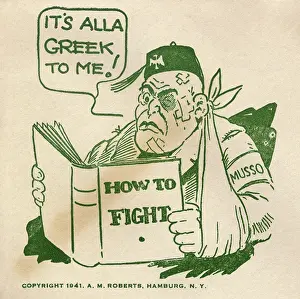 Bruised: Mussolini battered and bruised - USA - WW2 Propaganda