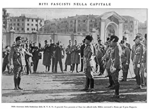 Fascisti: MUSSOLINI AT CEREMONY
