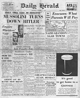 Refusal: Mussolini refuses to sponsor Nazi-Soviet proposals