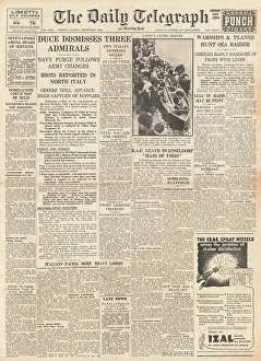 Admirals: Mussolini sacks three Admirals