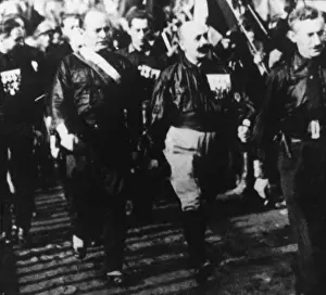 Michele: Mussolini with supporters before the march on Rome