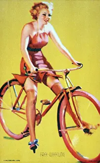 Wheeling: Mutoscope Card, Free Wheeling, 1940s