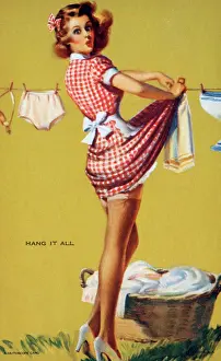 Clothesline: Mutoscope Card, Hang it All, 1940s