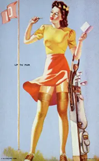 Mutoscope: Mutoscope Card, Up to Par, 1940s