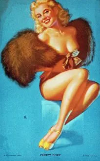 Foxy: Mutoscope Card, Pretty Foxy, 1940s