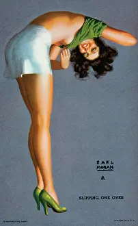 Slipping: Mutoscope Card, Slipping One Over, 1940s