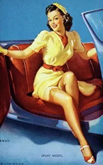 Pin Up: Mutoscope Card, Sport Model, 1940s