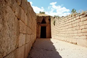 Joined: Mycenaean civilization. Mycenae. Treasury of Atreus or Tomb