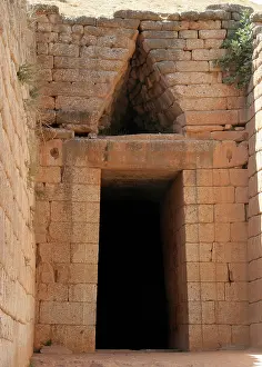 Joined: Mycenaean civilization. Mycenae. Treasury of Atreus or Tomb