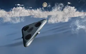 Airborne: A mysterious triangular shaped UFO