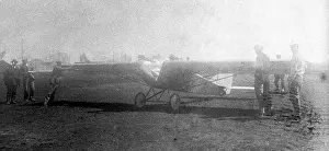 Stereo: Mystery high-wing monoplane
