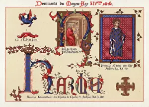 1320: Mythical creatures, Karolus initial letters