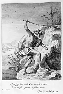 Sceptre: Mythological scene with Ceyx and Alcyone transformed