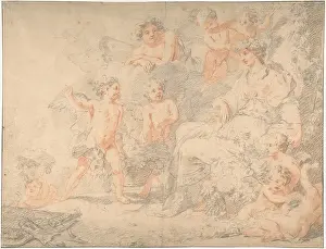 Lairesse: Mythological subject, n.d. black and red chalk