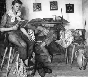 Exhaustion: Nach Feierabend - After Work by Sepp Hilz, 1941