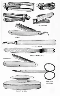 Buffing: Nail trimmers, scissors, pen knives & buffing block