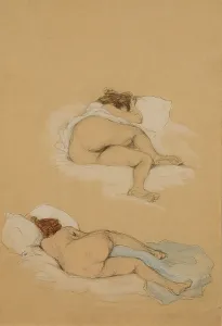 Dozing: Naked woman sleeping