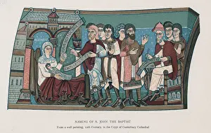 Crypt: Naming of Saint John the Baptist. Lithograph after