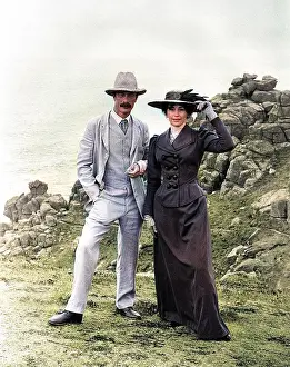 Dramatisation: Nanette Newman and Michael Culver on location in Cornwall