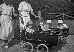 Childcare: Nannies with children in pushchairs