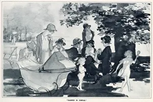 Blampied: Nannies in Confab by Edmund Blampied