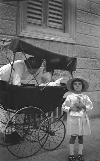 Pram: Nanny and two children