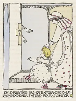 Jessie M King: NANNY WITH GIRL/KIPLING
