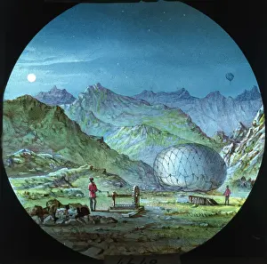 Inflating: Nansen's Fram expedition - Inflating methane balloon