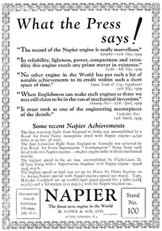 D.napier: Napier Aero Engines 1929
