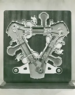Deltic: Napier Deltic engine, cross section