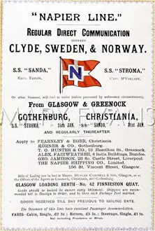 Timetables: NAPIER LINE SAILINGS