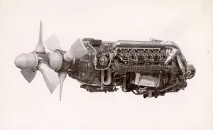Compound: Napier Nomad compound diesel engine, port front quarter
