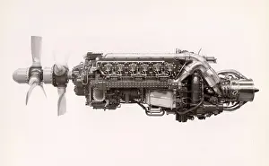 Compound: Napier Nomad compound diesel engine, port view