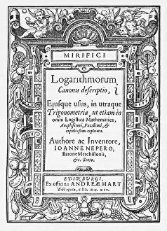 Trigonometry: Napier's treatise on logarithms
