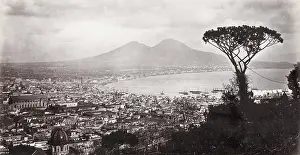Elevation: Naples and Mount Vesuvius, volcano, Italy