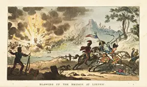 Elster: Napoleon's Army retreating from the battlefied