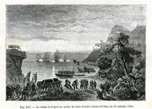 Antiquarian Images: Napoleon's Corpse Leaving St Helena