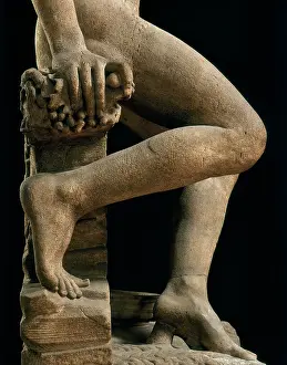 Bargello: Narcissus, by Cellini, detail