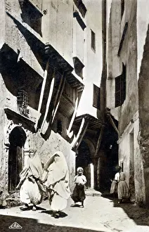 Cumba: Narrow Arab Street in Algiers, Algeria