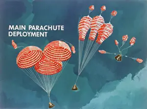 Chute: NASA, Apollo Spacecraft Drogue Chute Deployment, 1966